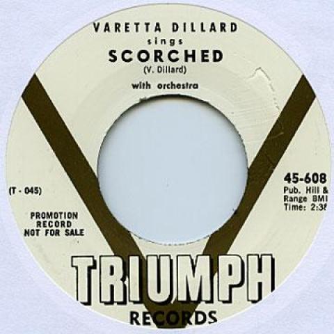 7inch Record VARETTA DILLARD - Scorched / Good Gravy Baby TRIUMPH608 Triumph 1958 US Blues
7inch Record VARETTA DILLARD - Scorched / Good Gravy Baby TRIUMPH608 Triumph 1958 US Blues