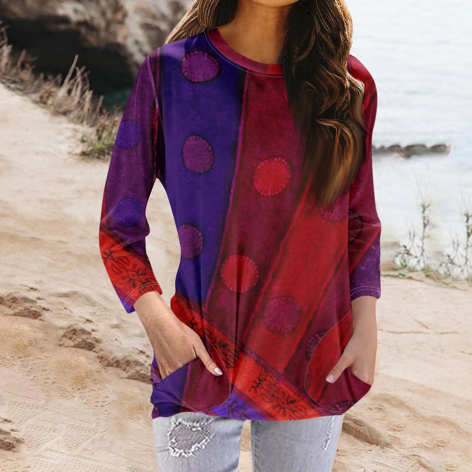 Женская модная повседневная футболка с карманом и круглым вырезом с рукавами 3/4 и топом XXXL фиолетовый
Женская модная повседневная футболка с карманом и круглым вырезом с рукавами 3/4 и топом XXXL фиолетовый