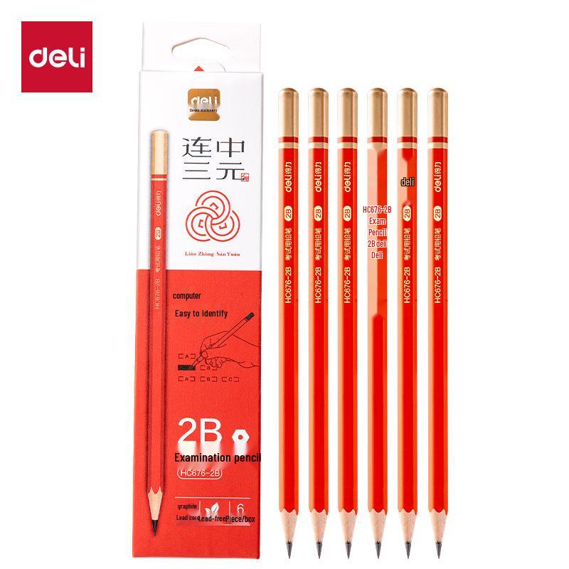 Deli HC676 3-in-1 Exam Pencil: 2B Graphite for Card Marking & Answer Sheets 2B
Deli HC676 3-in-1 Exam Pencil: 2B Graphite for Card Marking & Answer Sheets 2B