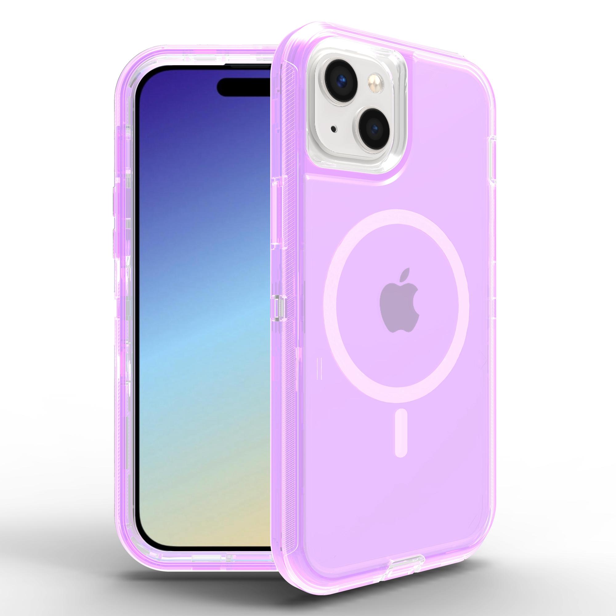 Для чохла iPhone 15 Plus, сумісного з MagSafe, протиударна задня кришка телефону з ТПУ+ПК Transparent Purple
Для чохла iPhone 15 Plus, сумісного з MagSafe, протиударна задня кришка телефону з ТПУ+ПК Transparent Purple