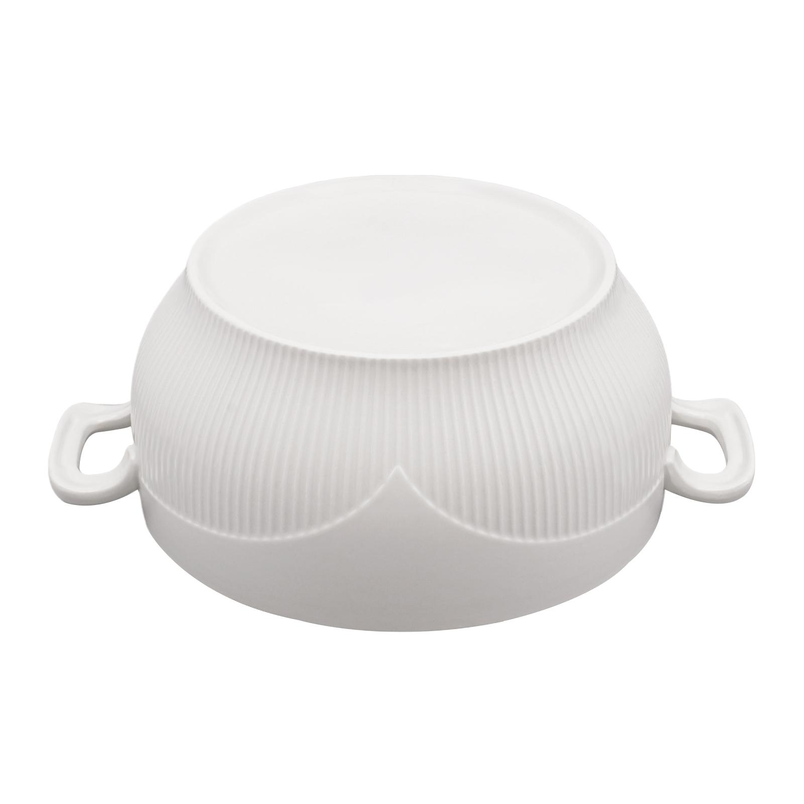 Ceramic Soup Tureen with Glass Lid, Porcelain Serving Soup Tureen for Restaurant Home Kitchen Decoration білий
Ceramic Soup Tureen with Glass Lid, Porcelain Serving Soup Tureen for Restaurant Home Kitchen Decoration білий