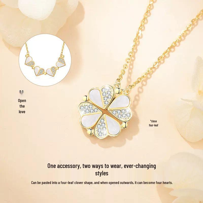 S925 Sterling Silver Four-Leaf Clover Heart Necklace with White Mother-of-Pearl: Women s Versatile Pendant Clavicle Chain. 925 Silver золотой
S925 Sterling Silver Four-Leaf Clover Heart Necklace with White Mother-of-Pearl: Women s Versatile Pendant Clavicle Chain. 925 Silver золотой