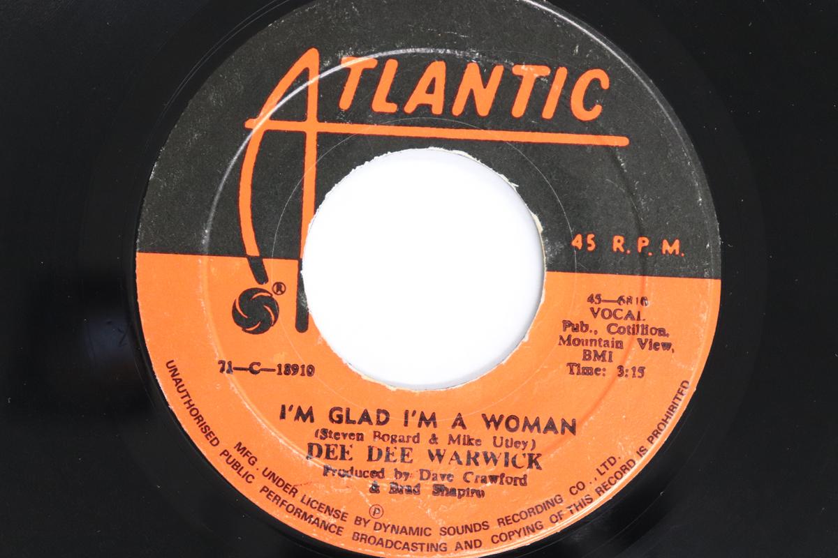 7inch Record DEE DEE WARWICK - I m Glad I m A Woman / Suspicious M 456810 ATLANTIC Jamaica Soul/Funk Used
7inch Record DEE DEE WARWICK - I m Glad I m A Woman / Suspicious M 456810 ATLANTIC Jamaica Soul/Funk Used