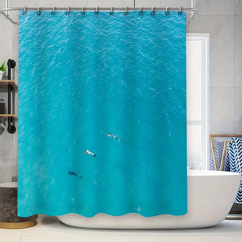 Blue Ocean Dolphin Print Shower Curtainwaterproof Fabric For Bathroom Decor White Bathtub Brick Wall Background W60H190(CM)-1 Pcs
Blue Ocean Dolphin Print Shower Curtainwaterproof Fabric For Bathroom Decor White Bathtub Brick Wall Background W60H190(CM)-1 Pcs