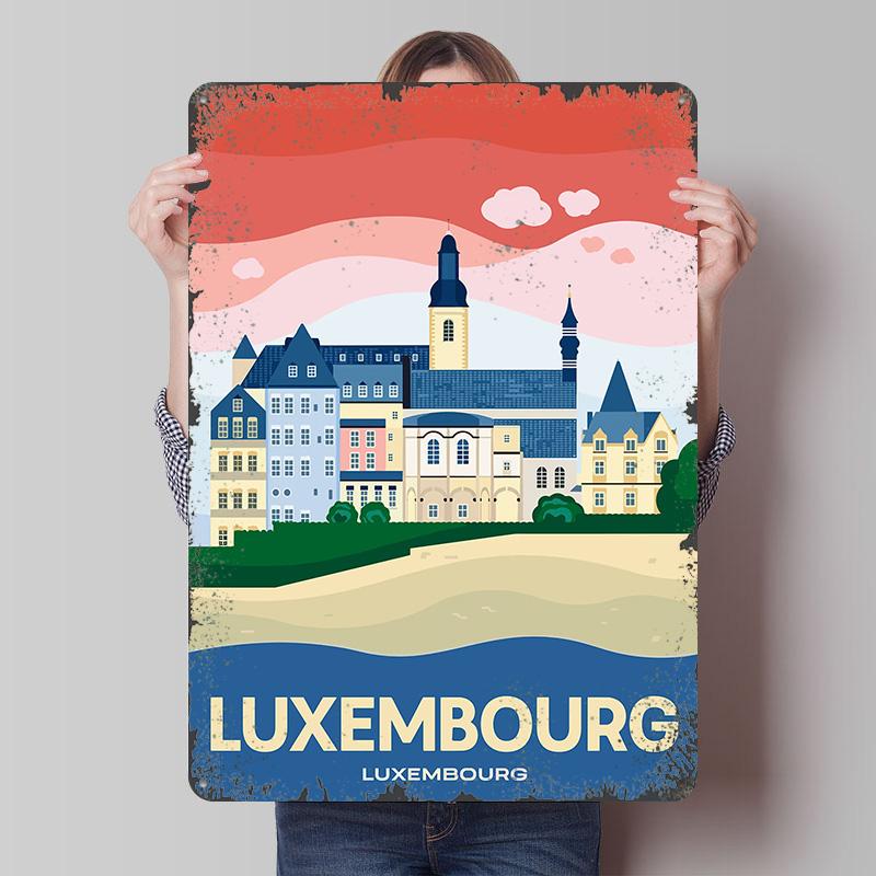 Luxembourg Cityscape Travel Metal Poster Customized Wall Art Retro Vintage Tinplate Signs for Decoration Living Room Decor Men 7.9x11.8In(20x30cm)
Luxembourg Cityscape Travel Metal Poster Customized Wall Art Retro Vintage Tinplate Signs for Decoration Living Room Decor Men 7.9x11.8In(20x30cm)