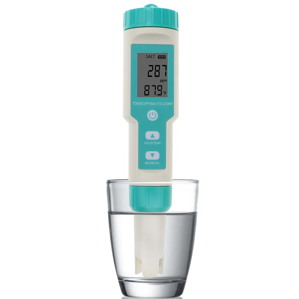 7 In 1 Digital ORP PH TDS EC Meter Salinity SG Temperature Tester Conductivity Water Filter Purity Pen with Backlight
7 In 1 Digital ORP PH TDS EC Meter Salinity SG Temperature Tester Conductivity Water Filter Purity Pen with Backlight