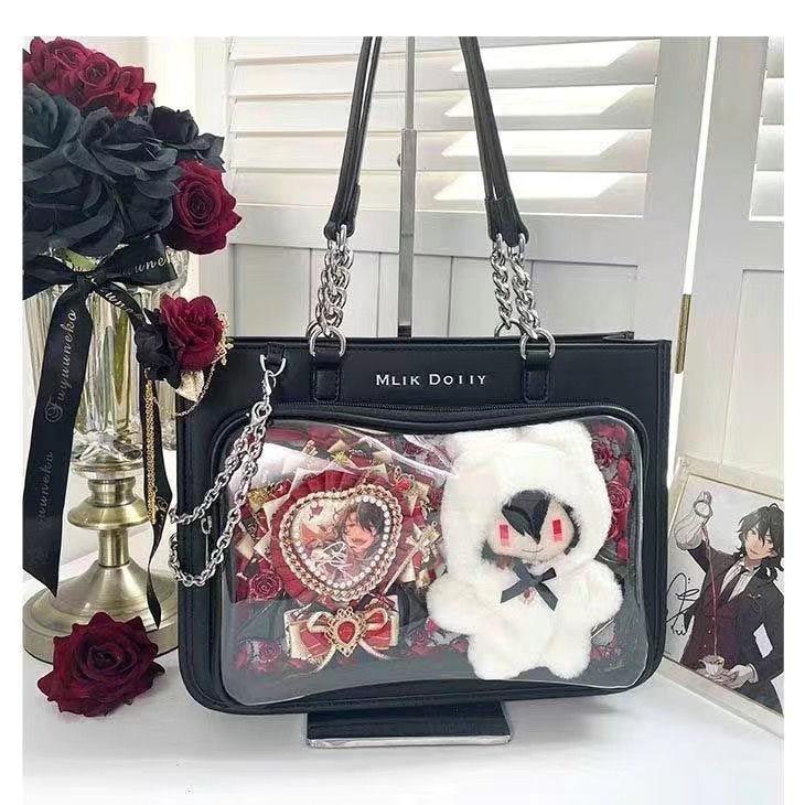 JIAERDI Punk Black Checker Ita Bag Women Square Leather Exterior PVC Transparent Shoulder Bag Ladies Large Capacity Handbag 2025 31x23x10cm
JIAERDI Punk Black Checker Ita Bag Women Square Leather Exterior PVC Transparent Shoulder Bag Ladies Large Capacity Handbag 2025 31x23x10cm