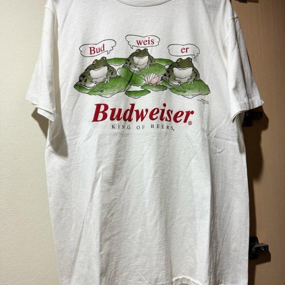 Retro 1995 Bud King of Beers Frogs Unisex Short Sleeve TShirt S5XL Unisex T-Shirt XL
Retro 1995 Bud King of Beers Frogs Unisex Short Sleeve TShirt S5XL Unisex T-Shirt XL