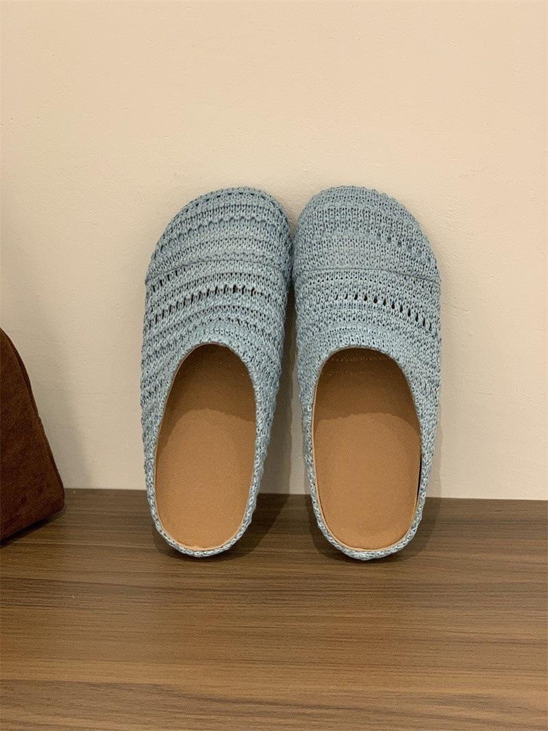 New woven bag head half slippers women s versatile casual flat women s shoes 40 синий
New woven bag head half slippers women s versatile casual flat women s shoes 40 синий