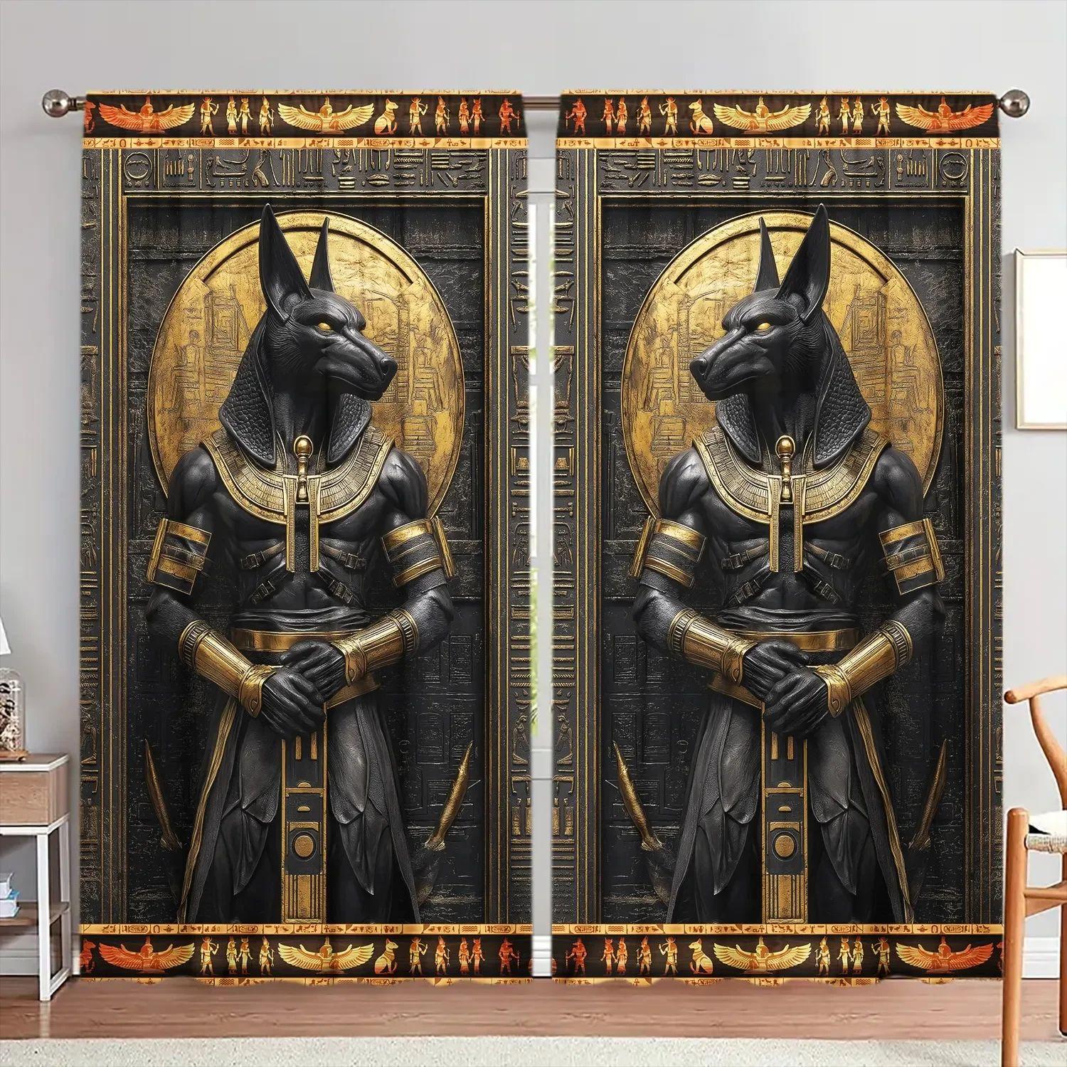 VIKAMA2PC Ancient Egyptian Anubis God Statue Curtains Mysterious and Solemn Atmosphere Unique Decor for Study and Living Room 100*130 Grommet Top 1pcs
VIKAMA2PC Ancient Egyptian Anubis God Statue Curtains Mysterious and Solemn Atmosphere Unique Decor for Study and Living Room 100*130 Grommet Top 1pcs