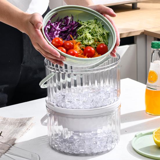Large Salad Bowl Ice Making Box with Lid Ergonomic Handle Serving Platter Veggie Fruit Tray for Food Buffet Party
Large Salad Bowl Ice Making Box with Lid Ergonomic Handle Serving Platter Veggie Fruit Tray for Food Buffet Party