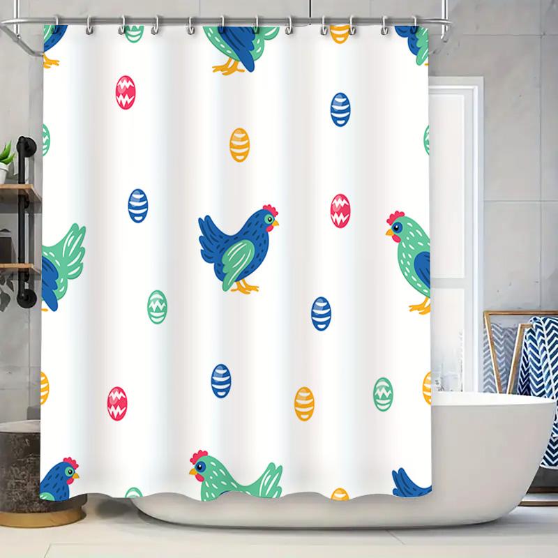 Colorful Chicken Egg Print Shower Curtain For Bathroom Decorations White Fabric Customizable Size Up To 180X240Cm Free Waterproo W60H190(CM)-1 Pcs
Colorful Chicken Egg Print Shower Curtain For Bathroom Decorations White Fabric Customizable Size Up To 180X240Cm Free Waterproo W60H190(CM)-1 Pcs