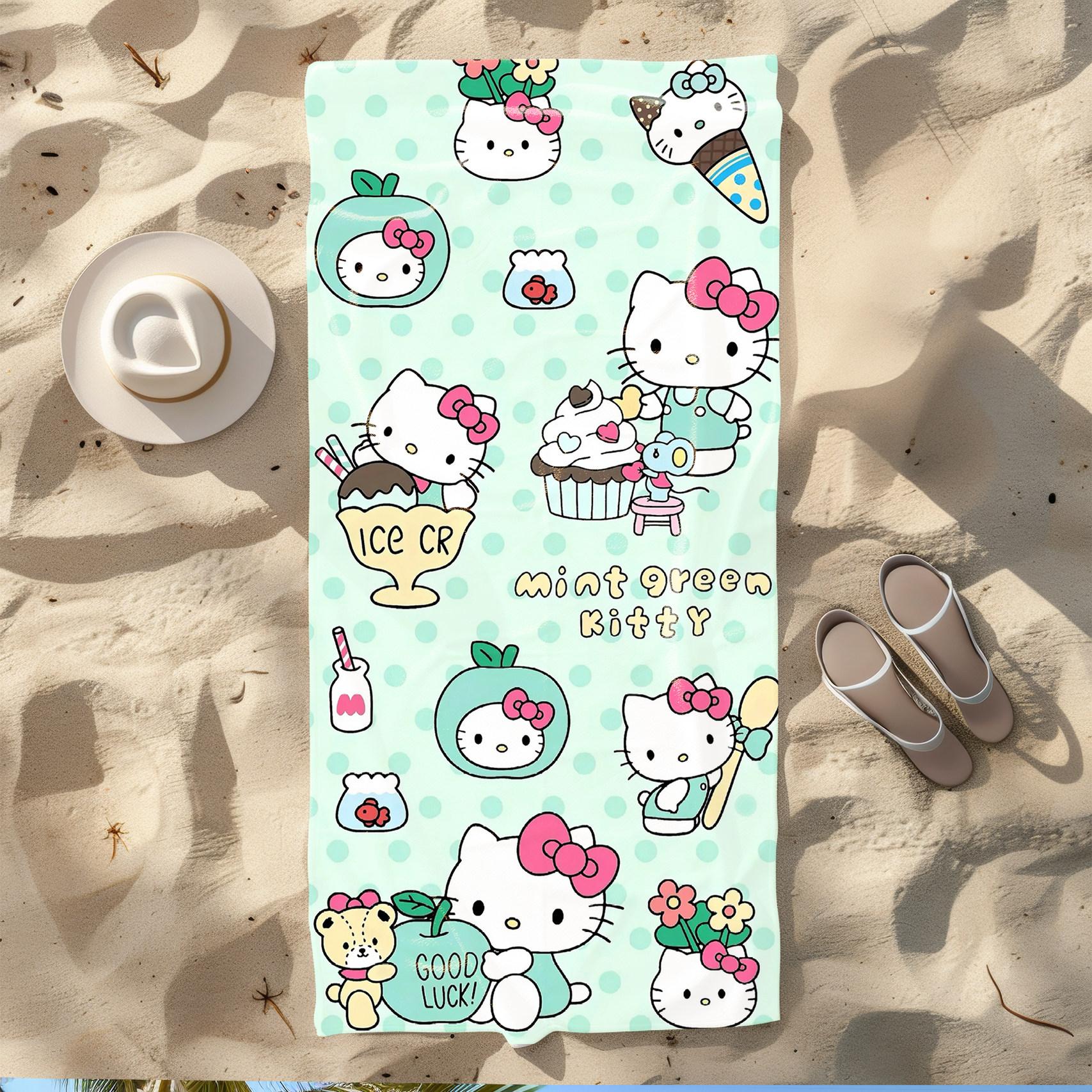 Hello Kitty Mint Green Beach Towel super microfiber soft and absorbent cute size 70x140cm suitable for the beach or outdoor use W30*H60(CM)
Hello Kitty Mint Green Beach Towel super microfiber soft and absorbent cute size 70x140cm suitable for the beach or outdoor use W30*H60(CM)