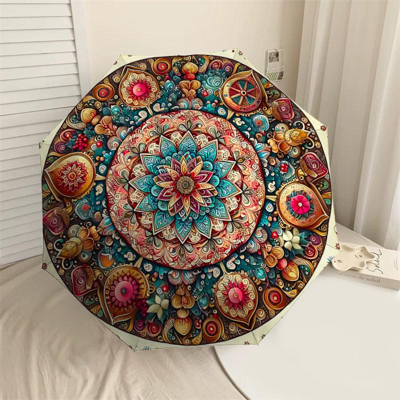 1PC Mandala ChristmasAutomatic Open/Close Umbrella with Windproof, 8-Rib Sturdy Canopy, Durable Ribs, Fashionable Design, Outdoor Accessory, Fun Prin,
1PC Mandala ChristmasAutomatic Open/Close Umbrella with Windproof, 8-Rib Sturdy Canopy, Durable Ribs, Fashionable Design, Outdoor Accessory, Fun Prin,