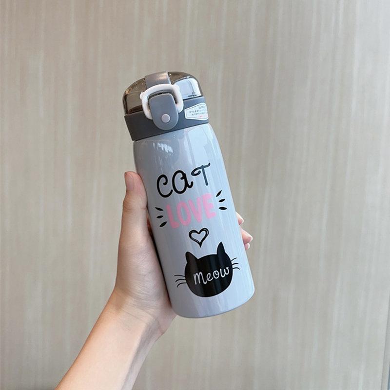 350ml/500ml Cartoon Cute Cat Thermal Travel Mug Stainless Steel Vacuum Flask Tumbler Thermos Water Bottle With Straw Portable 350ml світло-сірого кольору
350ml/500ml Cartoon Cute Cat Thermal Travel Mug Stainless Steel Vacuum Flask Tumbler Thermos Water Bottle With Straw Portable 350ml світло-сірого кольору