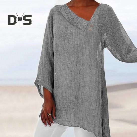 Весенне-осенний женский пуловер с косым воротником и лацканами, топы с длинными рукавами и боковыми разрезами на пуговицах, декорированная футболка, уличная одежда
Весенне-осенний женский пуловер с косым воротником и лацканами, топы с длинными рукавами и боковыми разрезами на пуговицах, декорированная футболка, уличная одежда