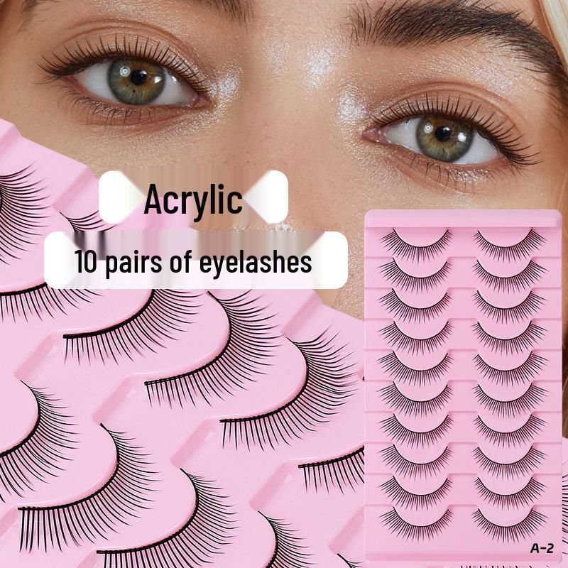 Sharpened Acrylic False Eyelashes - 10 Pairs for Natural Nude Makeup, Perfect for Beginners. Standard
Sharpened Acrylic False Eyelashes - 10 Pairs for Natural Nude Makeup, Perfect for Beginners. Standard