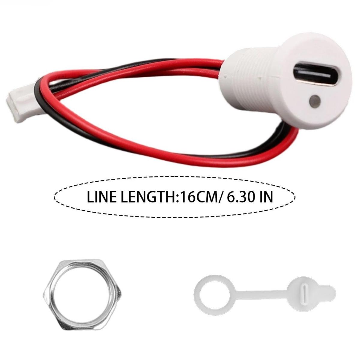 Type C Waterproof Female Socket with LED Lamp Charger Port 2 Pin Bare Wire Pigtail Connector Auto Car RV Motorcycle Boat Parts
Type C Waterproof Female Socket with LED Lamp Charger Port 2 Pin Bare Wire Pigtail Connector Auto Car RV Motorcycle Boat Parts
