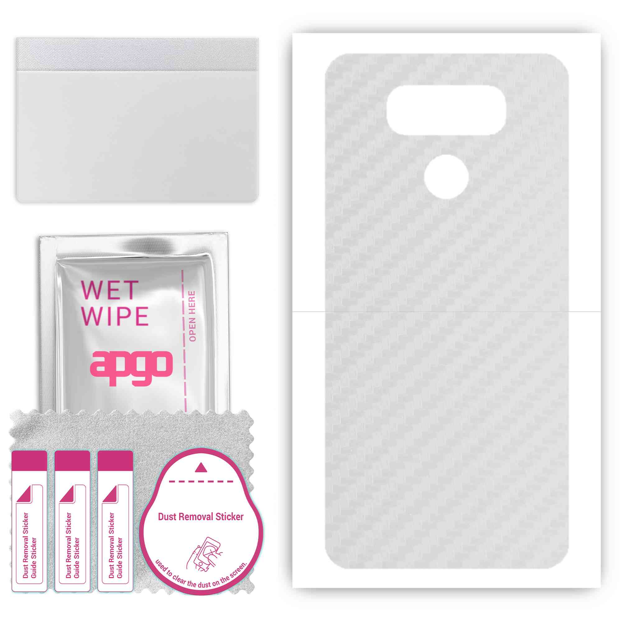 apgo Protective Skin Sticker for the back compatible with LG G6, Wrap Film, Foil, Vinyl - Pattern Transparent Carbon
apgo Protective Skin Sticker for the back compatible with LG G6, Wrap Film, Foil, Vinyl - Pattern Transparent Carbon