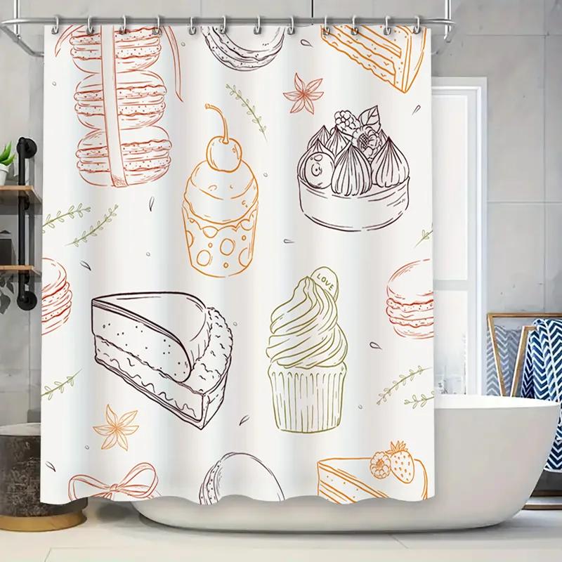 Kitchen Decor Shower Curtain With Dessert Illustrations Orange Floral Design Bath Rug For Home Decoration In Bathroom Accessorie W60H190(CM)-1 Pcs
Kitchen Decor Shower Curtain With Dessert Illustrations Orange Floral Design Bath Rug For Home Decoration In Bathroom Accessorie W60H190(CM)-1 Pcs
