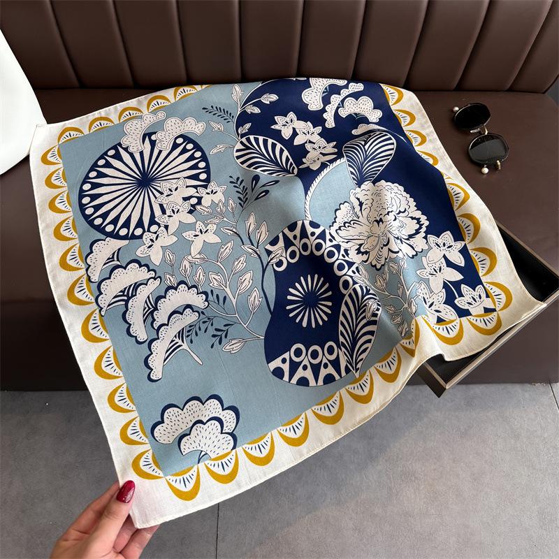 Geometric Floral Square Silk Scarf Soft Satin Scarves Boho Beach Vacation Bandana for Women Neck Hair Headband Bag Accessory 70X70CM
Geometric Floral Square Silk Scarf Soft Satin Scarves Boho Beach Vacation Bandana for Women Neck Hair Headband Bag Accessory 70X70CM