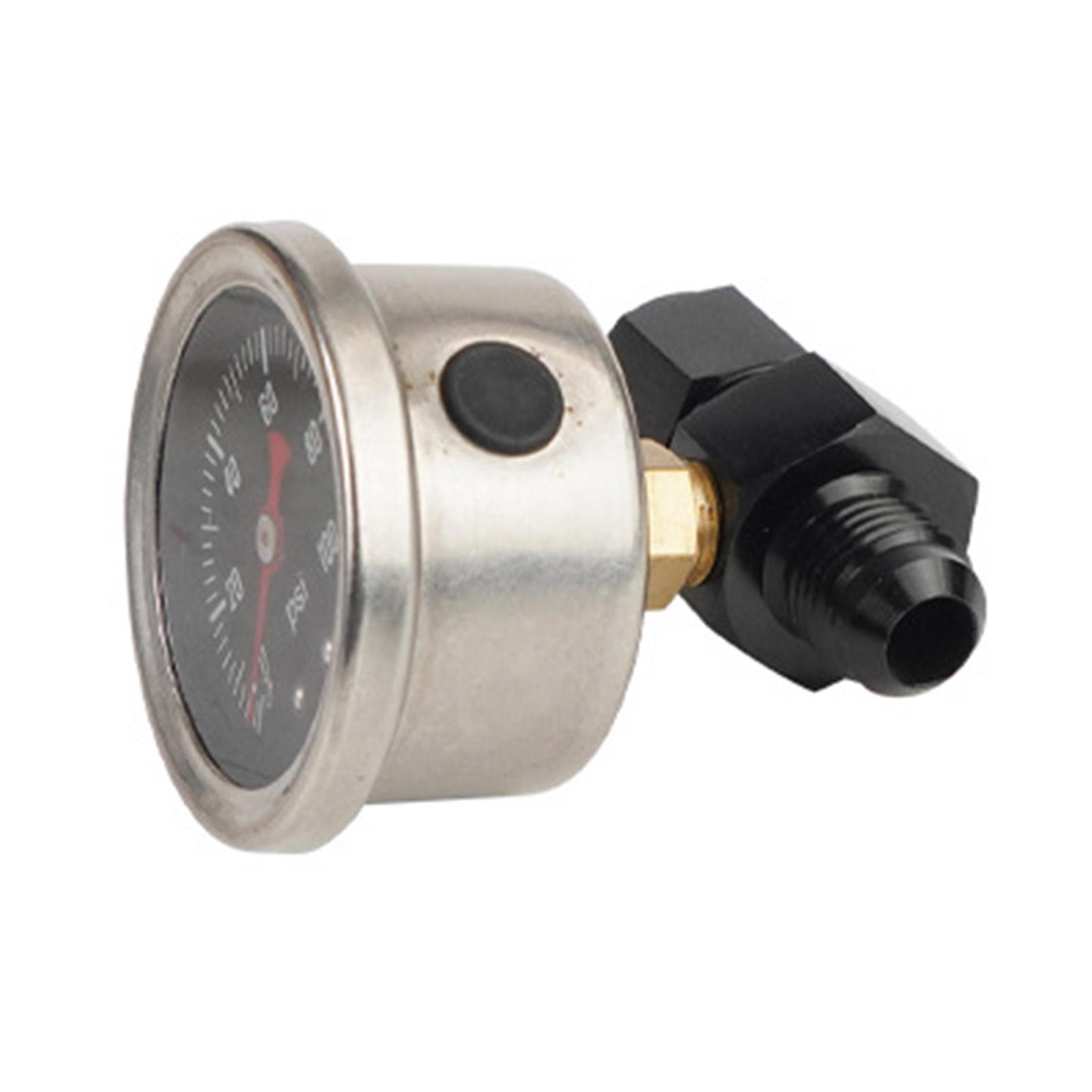 Fuel Pressure Gauge with 4AN Fuel Pressure Take Off Fitting, 0-100Psi, 1-1/2 Black Dial, 1/8 NPT Center Back Mount B
Fuel Pressure Gauge with 4AN Fuel Pressure Take Off Fitting, 0-100Psi, 1-1/2 Black Dial, 1/8 NPT Center Back Mount B