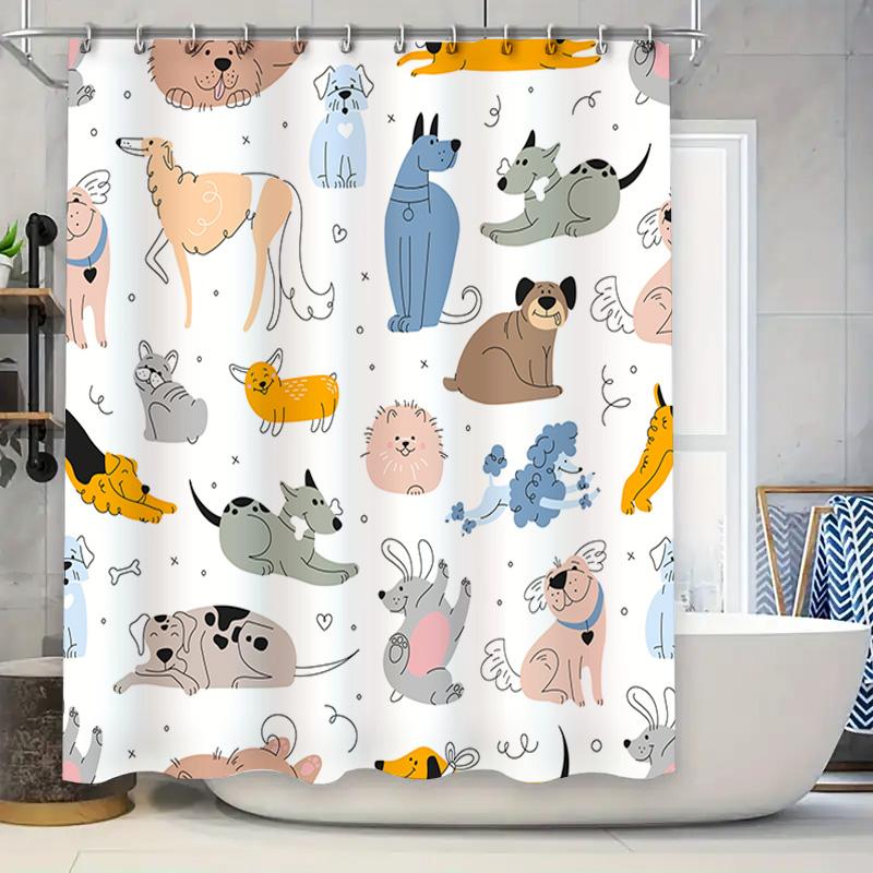 Whimsical Dogs Shower Curtain Cute Animal Print For Bathroom Decor Fabric Waterproof Machine Washable Bath Mat Set” W60H190(CM)-1 Pcs
Whimsical Dogs Shower Curtain Cute Animal Print For Bathroom Decor Fabric Waterproof Machine Washable Bath Mat Set” W60H190(CM)-1 Pcs