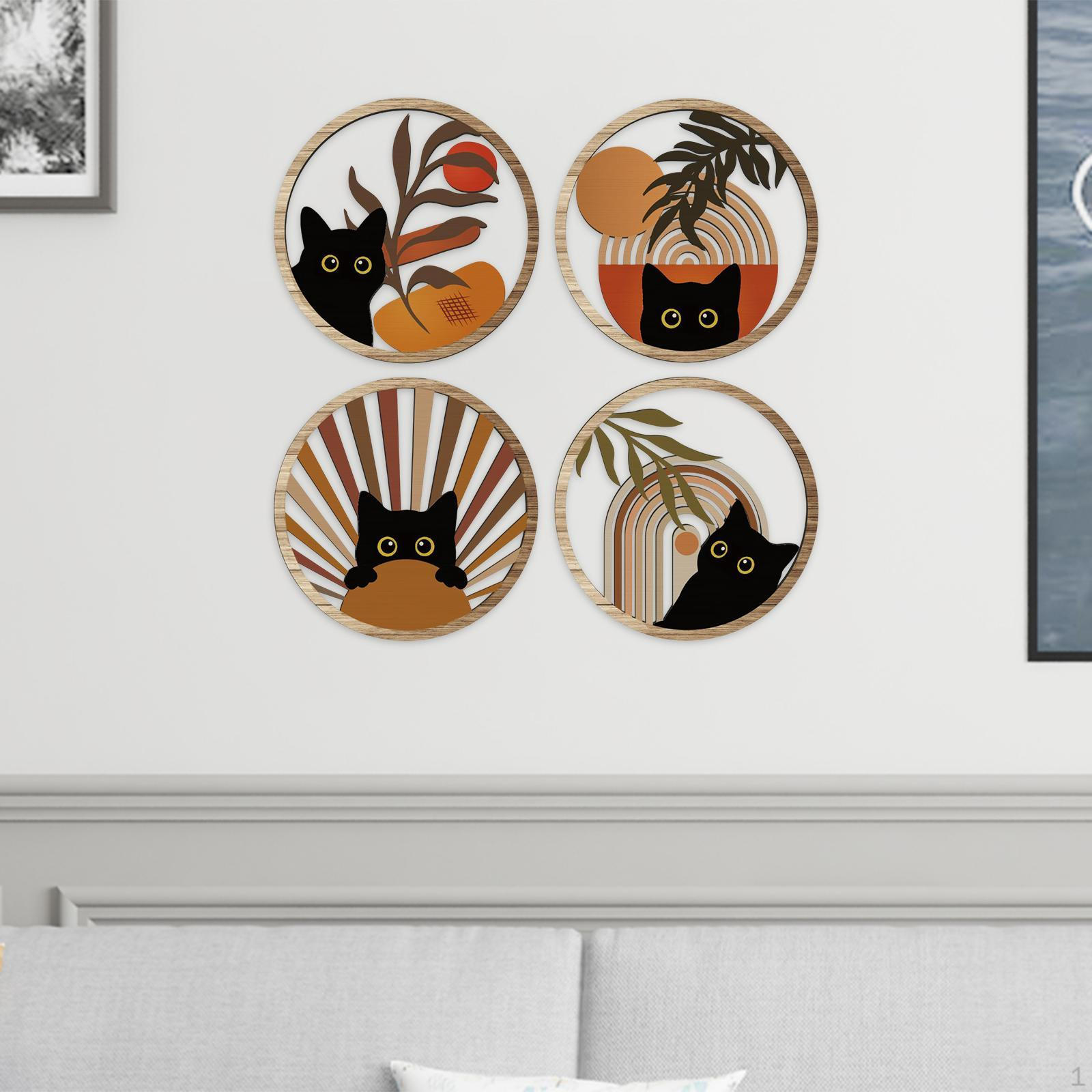 4 Pieces Boho Black Cat Wall Decor Ornament Signs Geometric Hanging Wooden Art Aesthetic for
4 Pieces Boho Black Cat Wall Decor Ornament Signs Geometric Hanging Wooden Art Aesthetic for