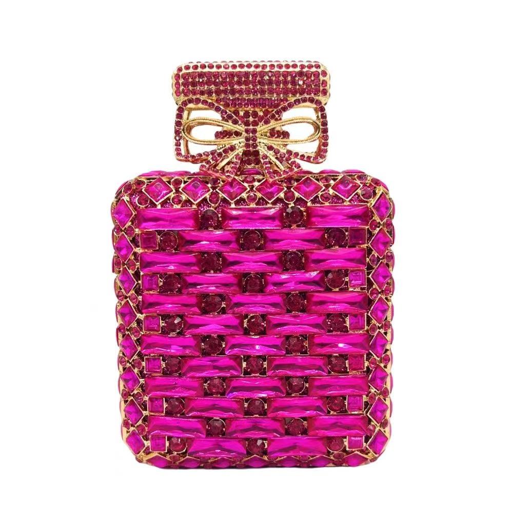 Luxury Perfume Bottle Crystal Evening Clutch Bags Green/Red/Blue Diamond Purse Rhinestone Formal Party Lady s Glass Handbags 17cmX10.5cmX5cm
Luxury Perfume Bottle Crystal Evening Clutch Bags Green/Red/Blue Diamond Purse Rhinestone Formal Party Lady s Glass Handbags 17cmX10.5cmX5cm