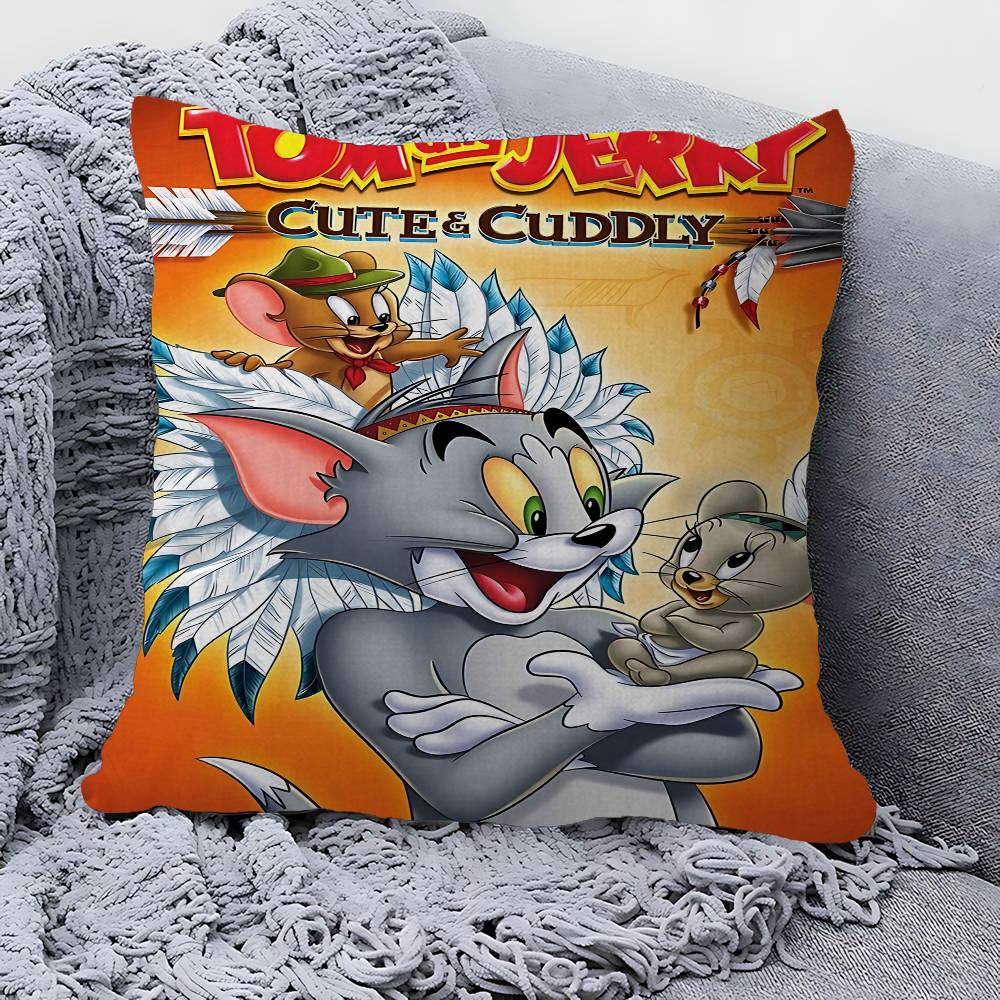 Cartoon Cute T-Tom And J-Jerry Cushion Cover Pillow Cover Decor Pillowcase Printed Cushion Case For Couch 65cmx65cm
Cartoon Cute T-Tom And J-Jerry Cushion Cover Pillow Cover Decor Pillowcase Printed Cushion Case For Couch 65cmx65cm