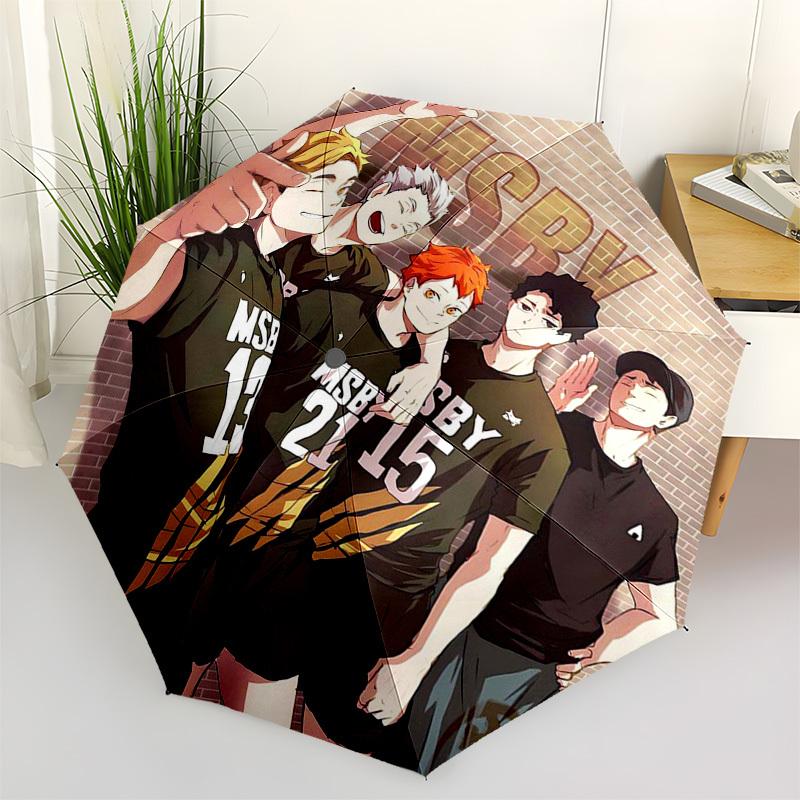 1pc Outdoor Umbrella with Haikyuu! MSBY 21 Design - Automatic Opening/Closing, Portable Tri-Fold Design, 8-Rib Iron Frame - Perfect Gift for Fans
1pc Outdoor Umbrella with Haikyuu! MSBY 21 Design - Automatic Opening/Closing, Portable Tri-Fold Design, 8-Rib Iron Frame - Perfect Gift for Fans