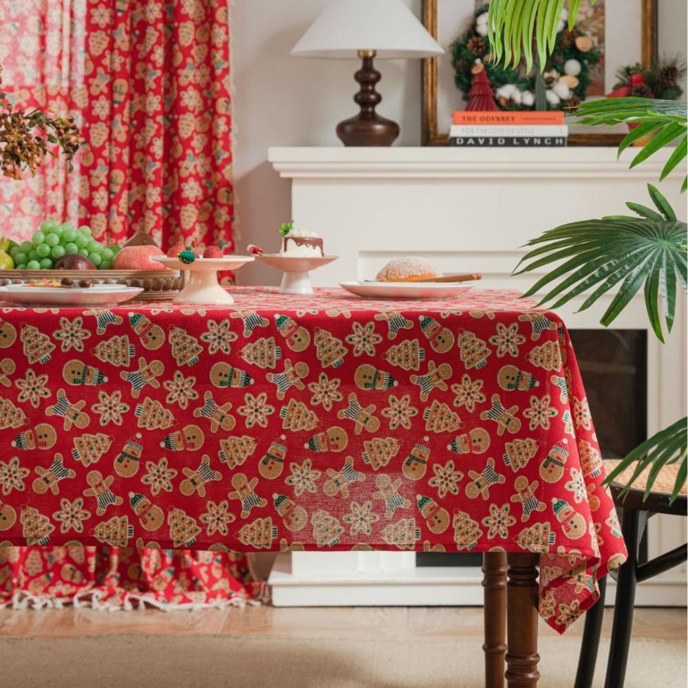 Santa Claus Christmas Tablecloth Gingerbread Man Pattern Table Decor Cloth Table Decorations 140*160CM-Style B
Santa Claus Christmas Tablecloth Gingerbread Man Pattern Table Decor Cloth Table Decorations 140*160CM-Style B