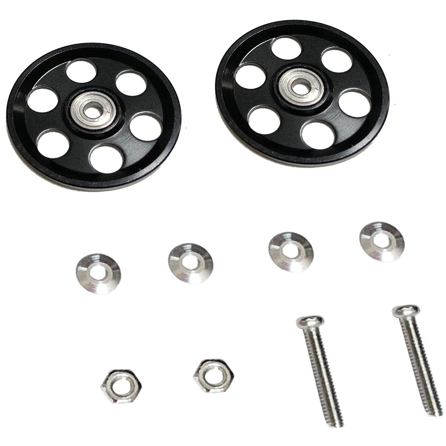 OVERisus Mini 4WD Parts Dress Up Ring Aluminum Alloy Motor Course 19mm Bearing Roller Set of 2 (O Black)
OVERisus Mini 4WD Parts Dress Up Ring Aluminum Alloy Motor Course 19mm Bearing Roller Set of 2 (O Black)