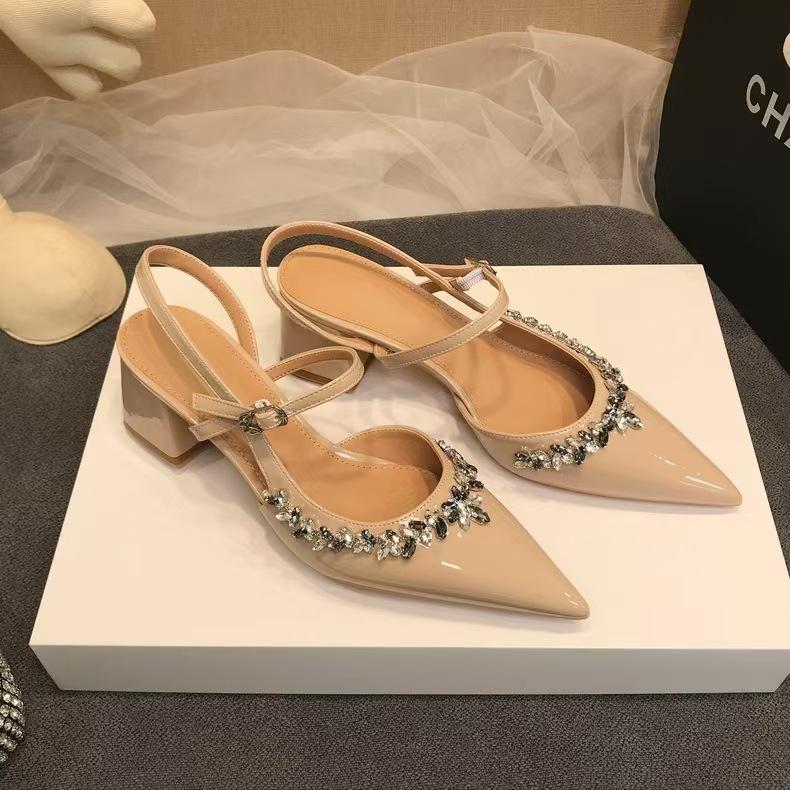 High heels women s thick heel pointed head bag head sandals rhinestone word with sandals 2025 spring and summer new women s shoes 39 рожевий
High heels women s thick heel pointed head bag head sandals rhinestone word with sandals 2025 spring and summer new women s shoes 39 рожевий