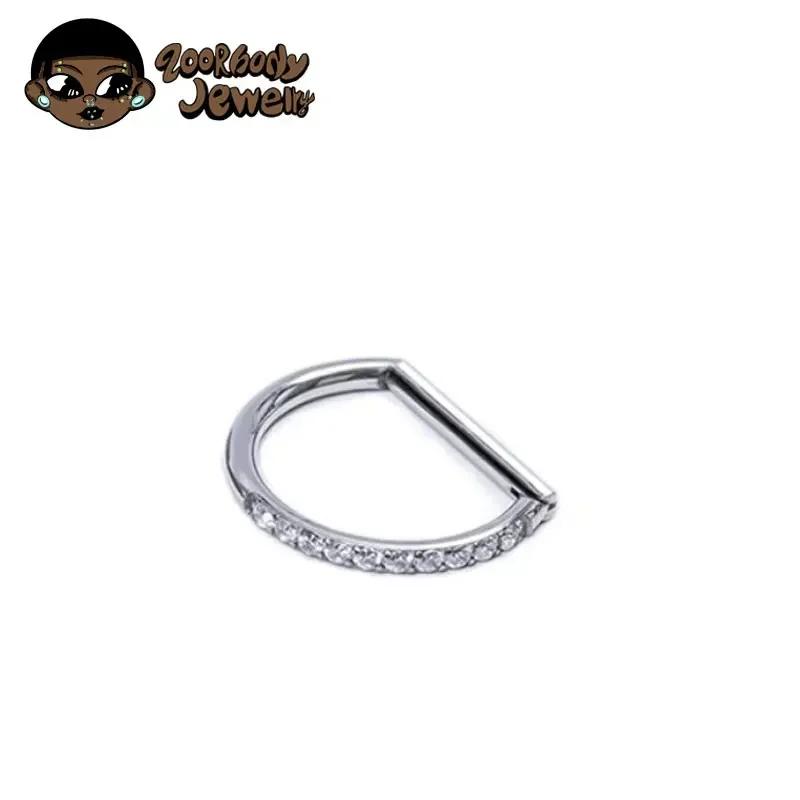 ASTM F136 Titanium Nose Ring Piercing 8/10/12mm Nose Ring D Shape Segment Clicke Cartilage Tragus Helix Industrial Piercing Body 16G 1.2x8mm
ASTM F136 Titanium Nose Ring Piercing 8/10/12mm Nose Ring D Shape Segment Clicke Cartilage Tragus Helix Industrial Piercing Body 16G 1.2x8mm
