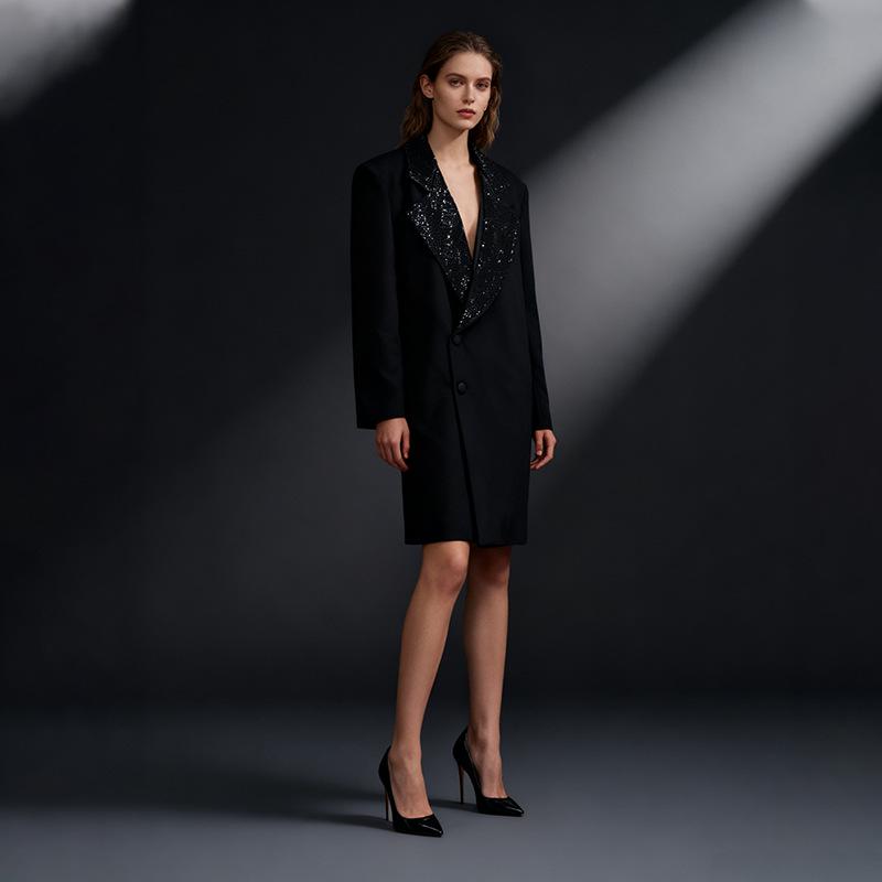 2025 Autumn Rhinestone Slim Fit Suit Jacket for Women - European & American Commute Style L чорний
2025 Autumn Rhinestone Slim Fit Suit Jacket for Women - European & American Commute Style L чорний