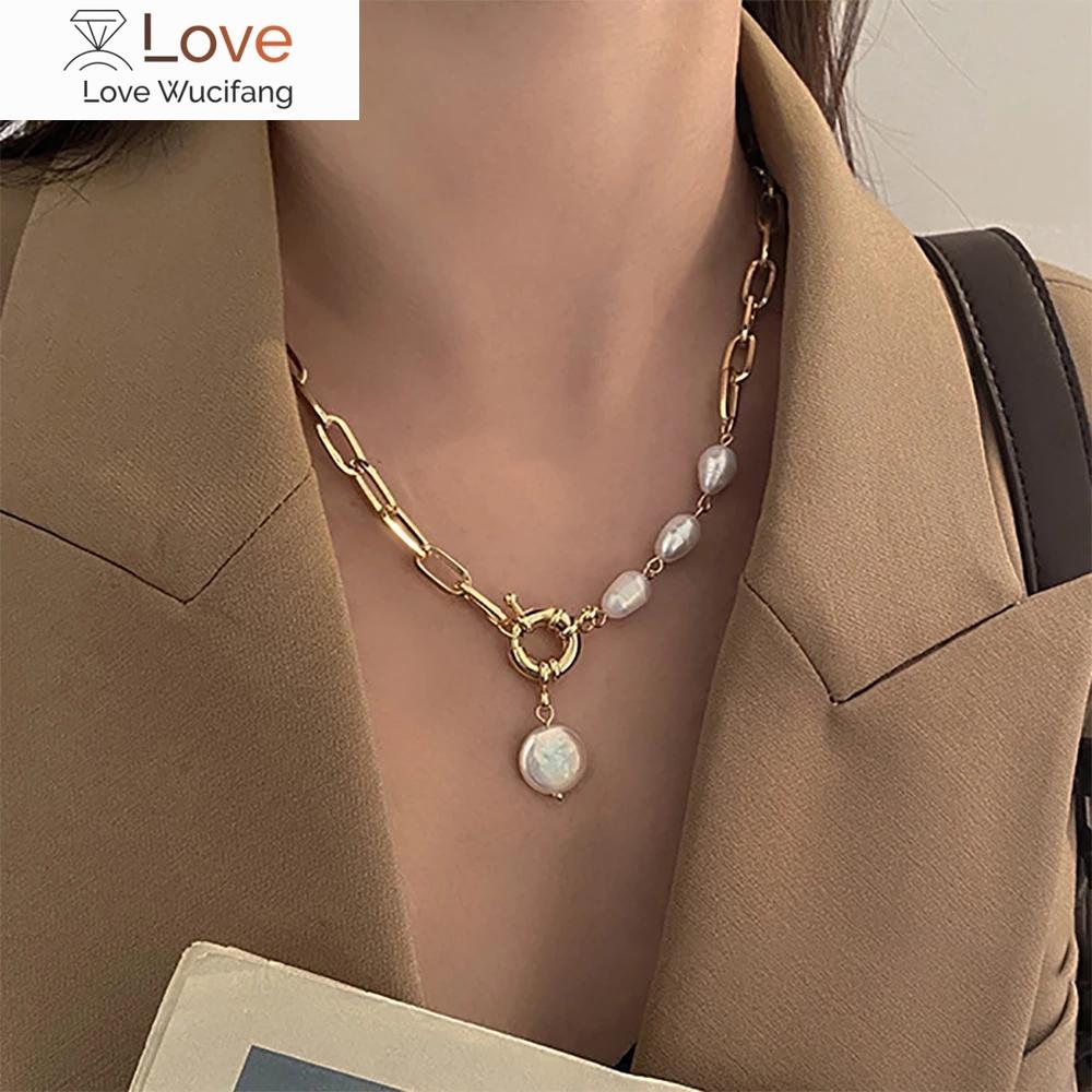 Трендовое ожерелье с кулоном из толстой цепочки и жемчугом для женщин Kpop Fashion Collar Collar Choker Jewelry Female
Трендовое ожерелье с кулоном из толстой цепочки и жемчугом для женщин Kpop Fashion Collar Collar Choker Jewelry Female