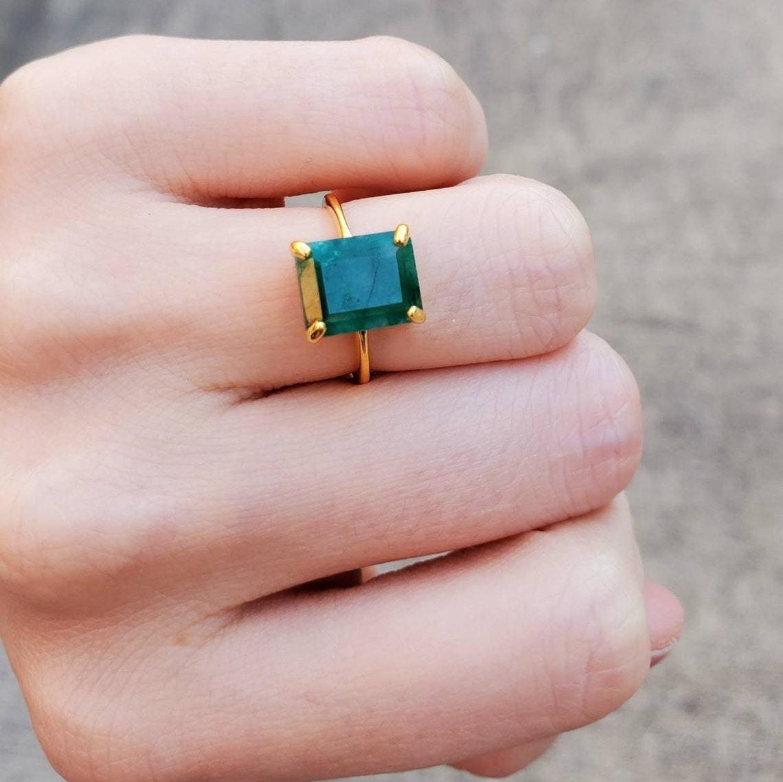 Emerald cut emerald ring, raw natural emerald engagement ring, emerald ring, real vintage emerald cut ring, nature emerald engagement ring US - 13 зелений
Emerald cut emerald ring, raw natural emerald engagement ring, emerald ring, real vintage emerald cut ring, nature emerald engagement ring US - 13 зелений