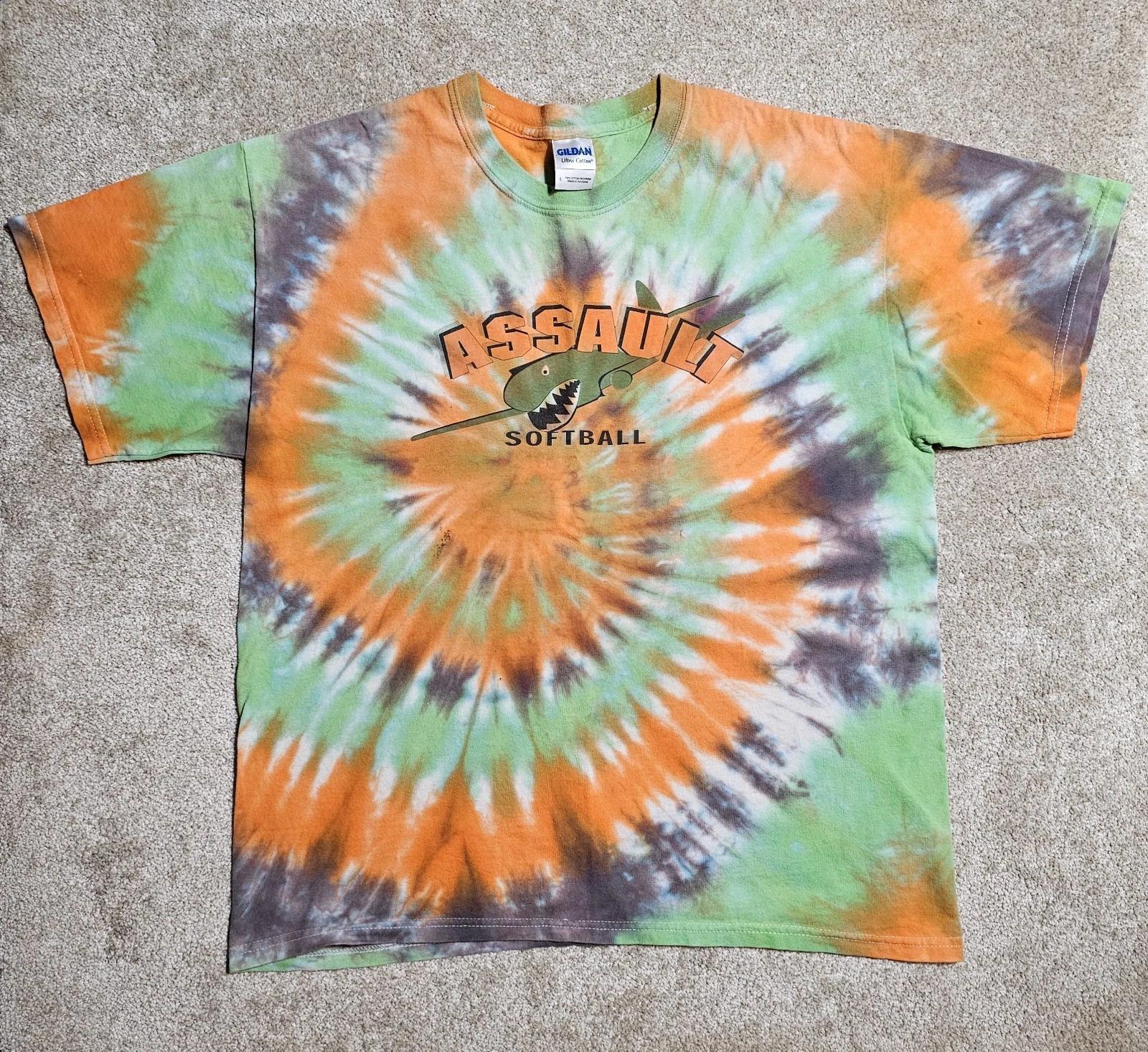 Vintage Y2k Tie Dye Assault Softball T-shirt Mens L Grunge Punk Baseball Hippie XL
Vintage Y2k Tie Dye Assault Softball T-shirt Mens L Grunge Punk Baseball Hippie XL