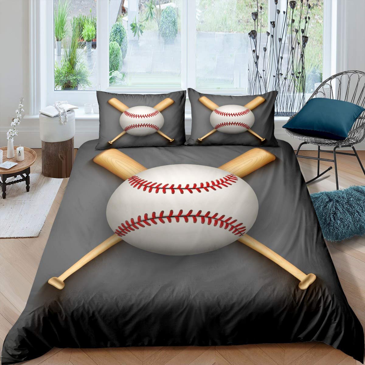 Baseball Duvet Cover Sports Theme Bedding Set 3D Ball Pattern Comforter Cover for Girls Children Bedroom Decor Baseball Games (135x200cm)
Baseball Duvet Cover Sports Theme Bedding Set 3D Ball Pattern Comforter Cover for Girls Children Bedroom Decor Baseball Games (135x200cm)