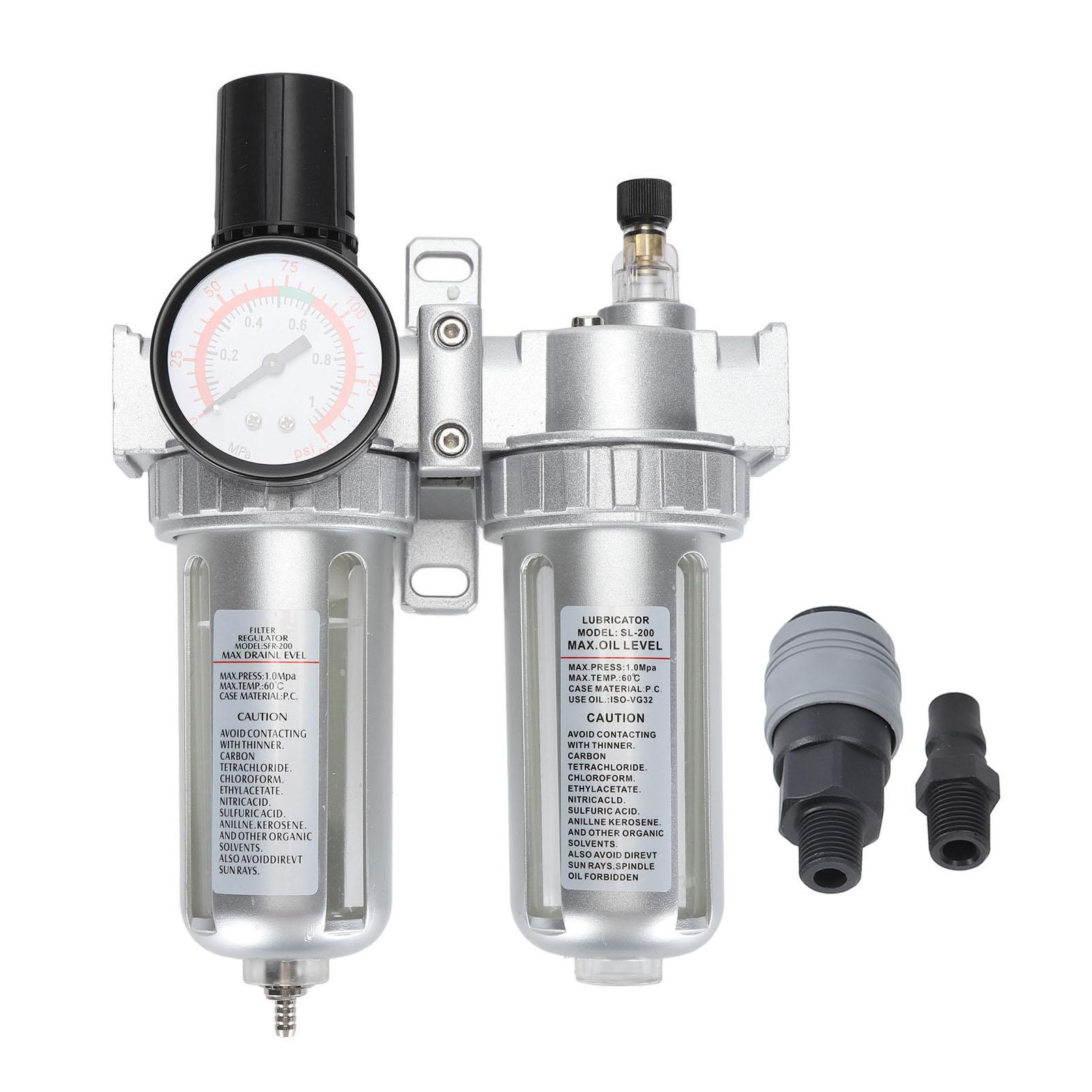 Air Filter Pressure Regulator 1/4 Inch Aluminum Alloy PC and Plastic Compressed Air Filter
Air Filter Pressure Regulator 1/4 Inch Aluminum Alloy PC and Plastic Compressed Air Filter