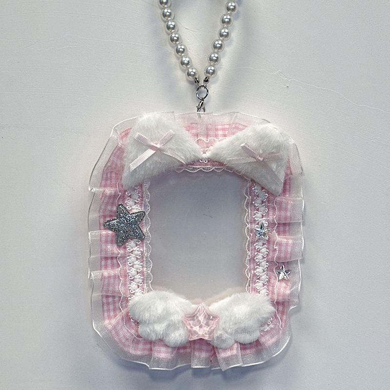 bag charm square idol photo display card holder card protective lolita cosplay y2k accessories bow cat ear plush card cover рожевий
bag charm square idol photo display card holder card protective lolita cosplay y2k accessories bow cat ear plush card cover рожевий