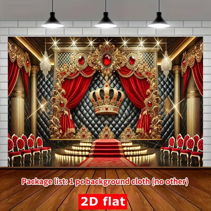 2D Palace King Crown Backdrop Red Curtain Gold Column Royal Photography Background 47.2x31.5inch/120*80cm
2D Palace King Crown Backdrop Red Curtain Gold Column Royal Photography Background 47.2x31.5inch/120*80cm