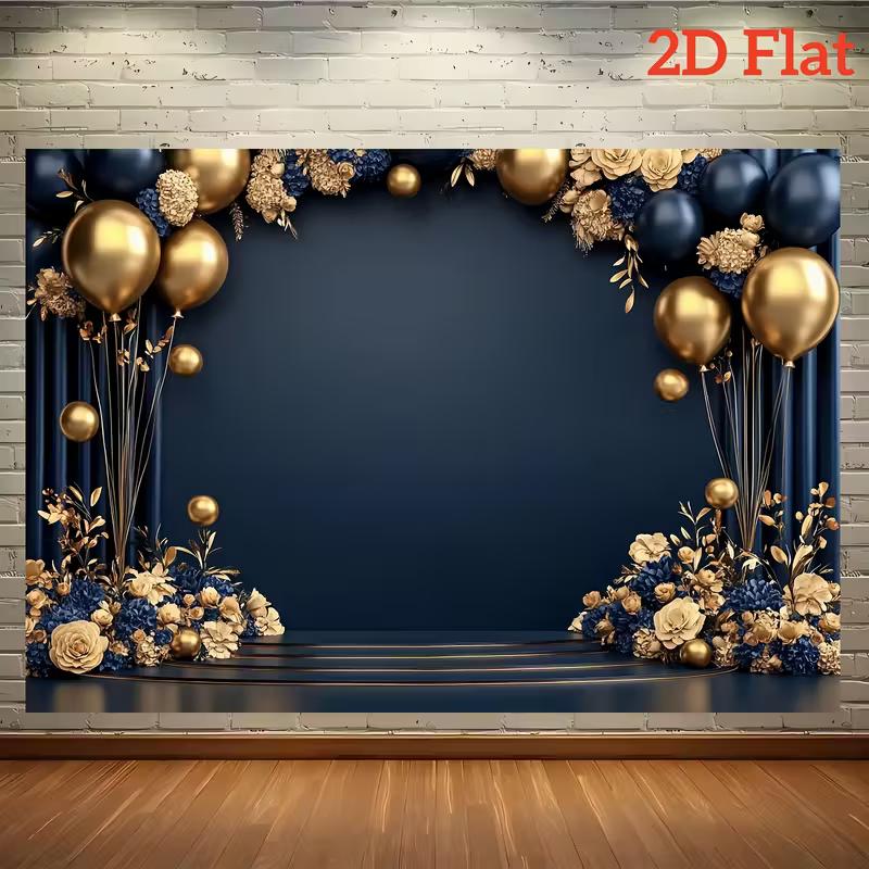2D Navy Blue Gold Flower Backdrop, Elegant Party Decoration Photo Background 47.2x31.5inch/120*80cm
2D Navy Blue Gold Flower Backdrop, Elegant Party Decoration Photo Background 47.2x31.5inch/120*80cm