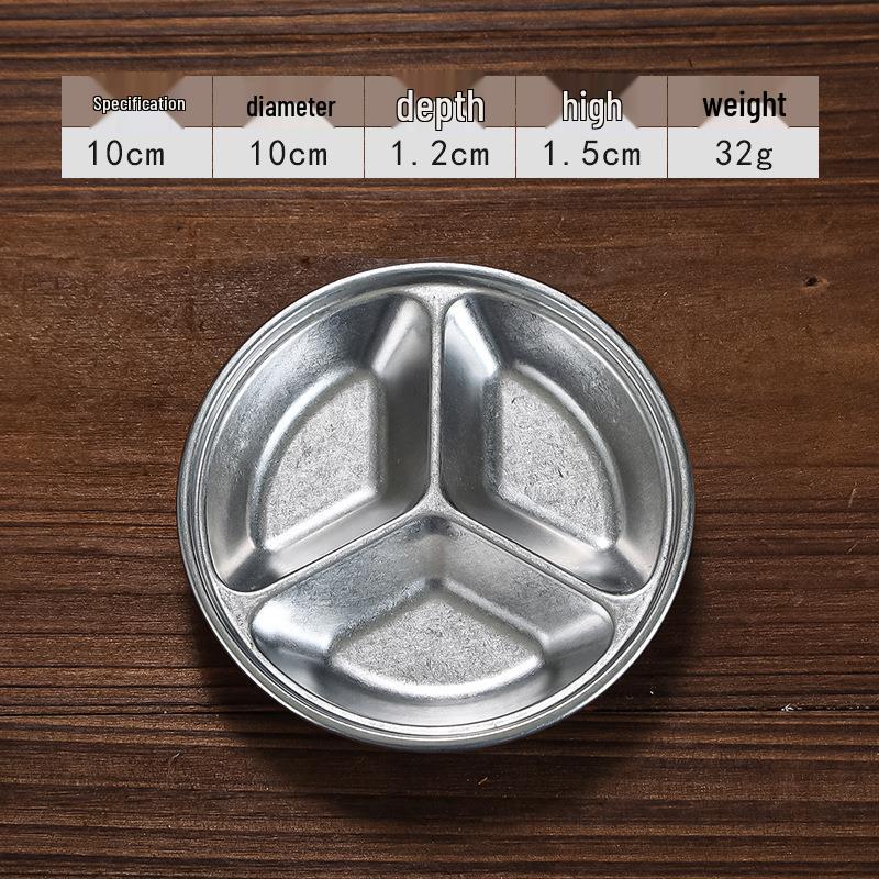 Stainless Steel Divided Mini Compartment Meal Plate for Adults - Portable Sauce Dish
Stainless Steel Divided Mini Compartment Meal Plate for Adults - Portable Sauce Dish