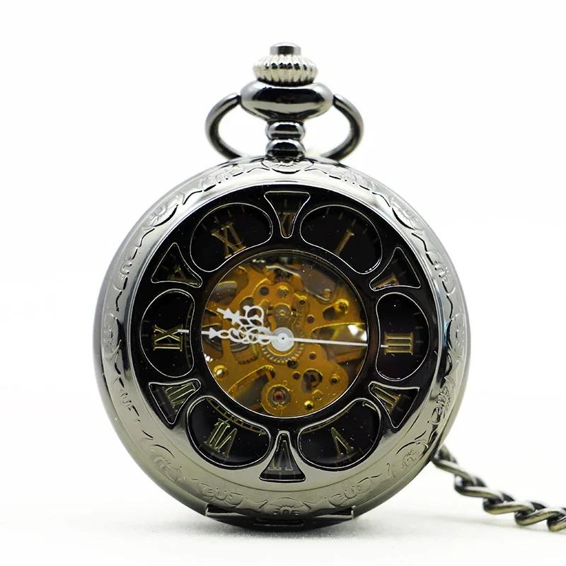 PJX1136 Black Window Pattern Hollow Vintage Mechanical Pocket Watch For Men Ladies Steampunk Pendant Chain Hand Wind Fob Watch
PJX1136 Black Window Pattern Hollow Vintage Mechanical Pocket Watch For Men Ladies Steampunk Pendant Chain Hand Wind Fob Watch