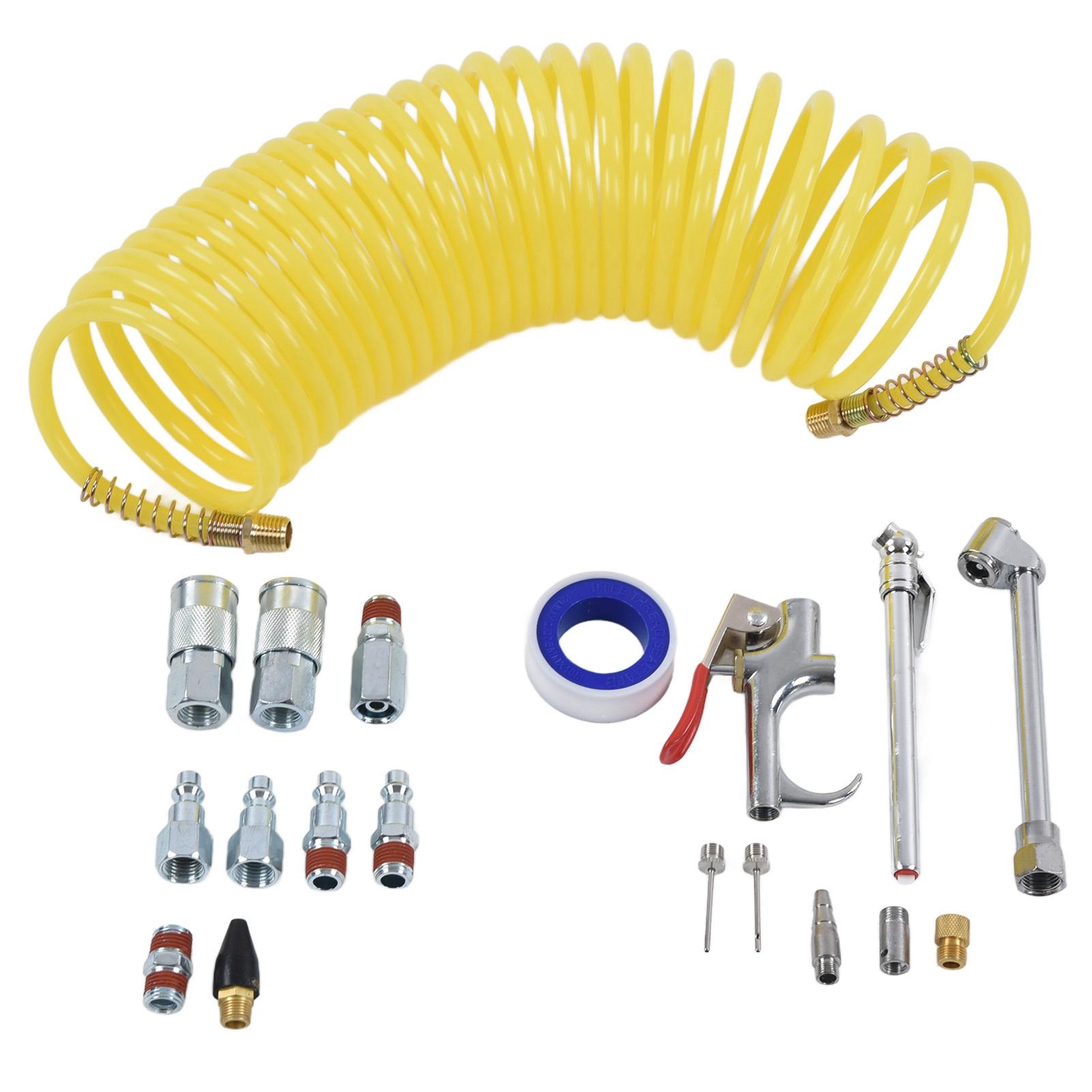 Air Compressor Tire Hose Kit 14in NPT Industrial Connector Quick Connect Fittings Blow Gun Set
Air Compressor Tire Hose Kit 14in NPT Industrial Connector Quick Connect Fittings Blow Gun Set