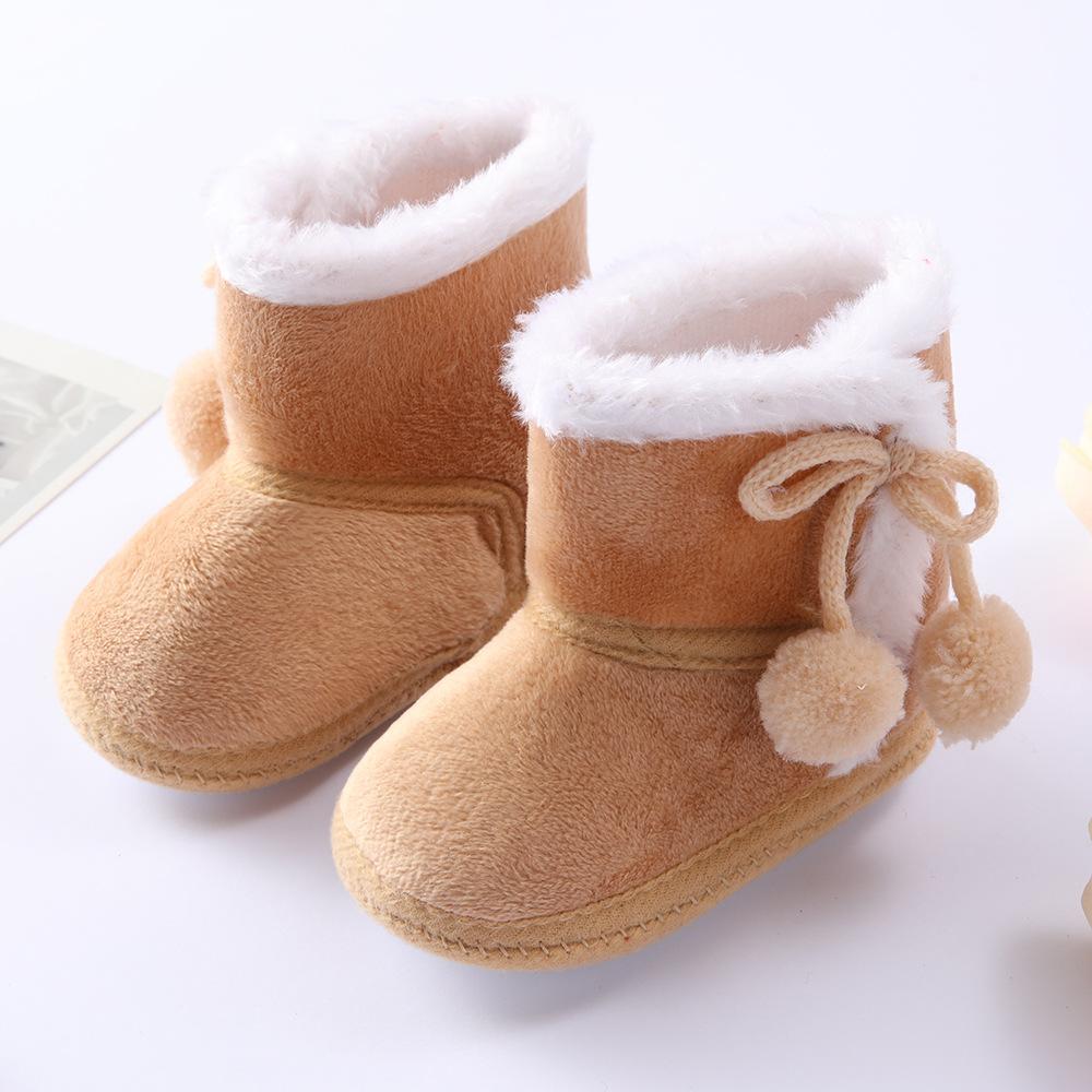 Polar Fleece Winter Toddler First Walking Shoes Non-slip Baby Booties with Pompom Decor A
Polar Fleece Winter Toddler First Walking Shoes Non-slip Baby Booties with Pompom Decor A