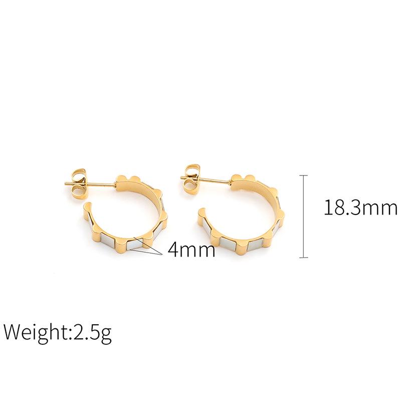 Personalized Light Luxury Titanium Steel Bamboo Joints With Shell Earrings Women S 18K Electroplated C-Shaped Ear Jewelry
Personalized Light Luxury Titanium Steel Bamboo Joints With Shell Earrings Women S 18K Electroplated C-Shaped Ear Jewelry