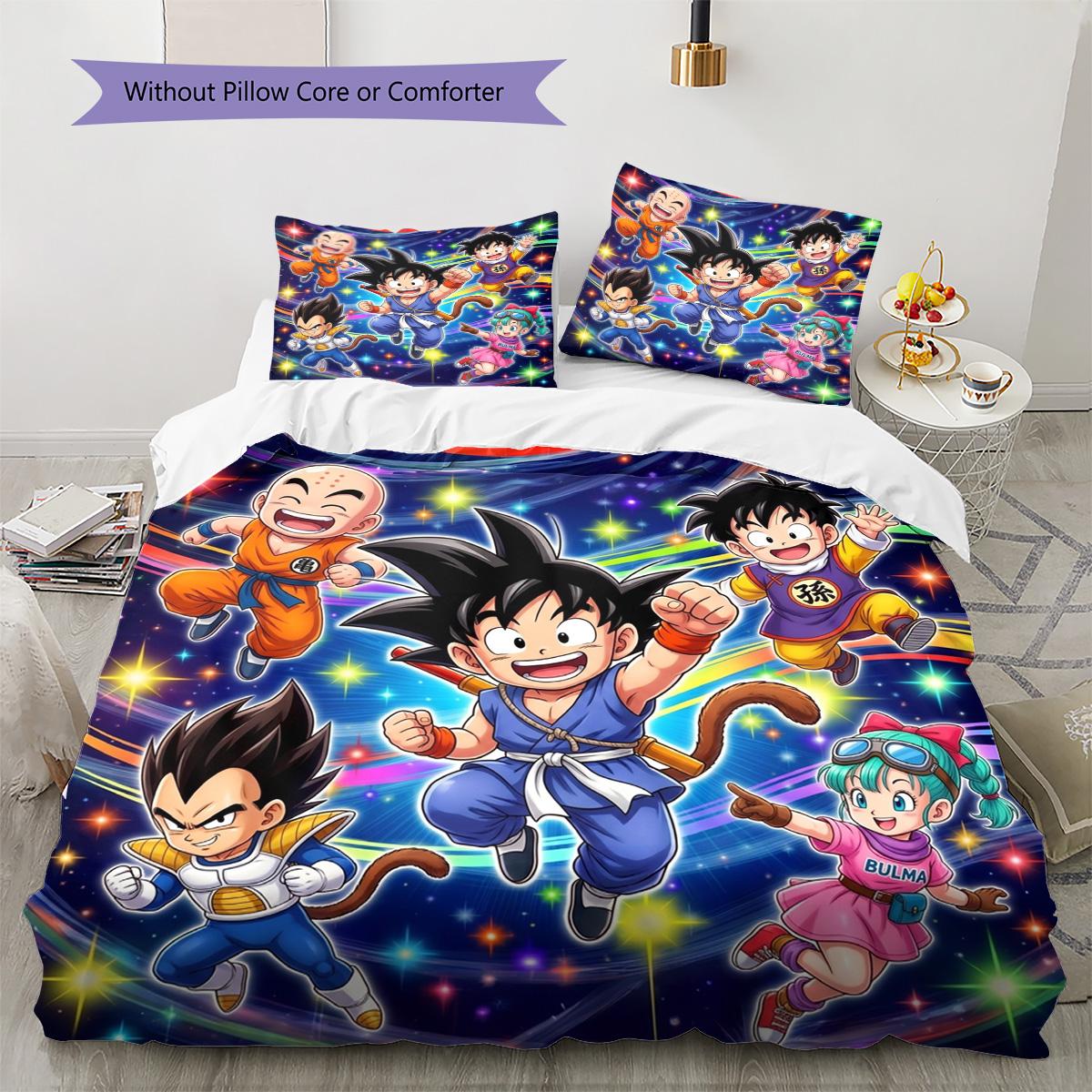 Dragon Ball Goku Pattern Bedding Quilt Set Quilt Cover Pillowcase Home Decoration Birthday Gift (1 * duvet cover + 2 * pillowcase, without core) 135x200cm
Dragon Ball Goku Pattern Bedding Quilt Set Quilt Cover Pillowcase Home Decoration Birthday Gift (1 * duvet cover + 2 * pillowcase, without core) 135x200cm